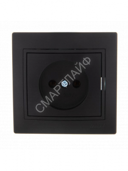 Розетка 1-м СП Mira 16А IP20 без заземл. со вставкой керамика черн. бархат LEZARD 701-4242-121 - smartlife-ural.ru – Екатеринбург