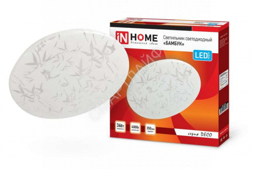 Светильник светодиодный DECO БАМБУК 36Вт 4000К 3240лм 230В 380х55мм IN HOME 4690612025049 - smartlife-ural.ru – Екатеринбург