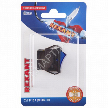 Выключатель клавишный 250В 16А (4с) ON-OFF син. с подсветкой (RWB-502 SC-767 IRS-201-1) блист. Rexant 06-0306-B - smartlife-ural.ru – Екатеринбург