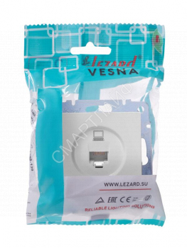 Розетка компьютерная 1-м СП Vesna механизм бел. LEZARD 742-0288-139 - smartlife-ural.ru – Екатеринбург