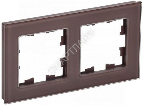 Рамка 2-м BRITE РУ-2-2-БрТБ стекло темн. бронза IEK BR-M22-G-K45 - smartlife-ural.ru – Екатеринбург