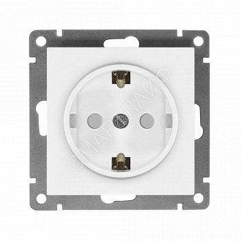 Розетка 1-м СП Афина 16А IP20 с заземл. защ. шторки механизм бел. Universal A0049 - smartlife-ural.ru – Екатеринбург