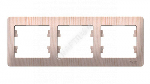 Рамка 3-пост. Glossa горизонт. сосна SE GSL001503 - smartlife-ural.ru – Екатеринбург