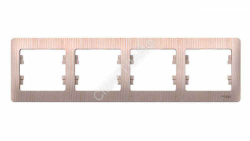 Рамка 4-м Glossa горизонт. сосна SE GSL001504 - smartlife-ural.ru – Екатеринбург