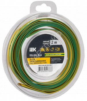 Трубка термоусадочная ТТУ нг-LS 8/4 желт./зел. (уп.2м) IEK UDR12-008-004-002-K52-T - smartlife-ural.ru – Екатеринбург