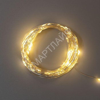 Гирлянда "Роса" 10м 100LED тепл. бел. IP44 с пультом 8 режимов элементы питания 3хAA Neon-Night 303-256 - smartlife-ural.ru – Екатеринбург