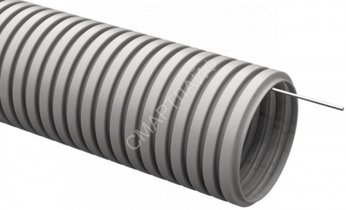 Труба гофрированная ПВХ d25мм с протяжкой сер. ELASTA (уп.25м) IEK CTG20-25-K41-025I - smartlife-ural.ru – Екатеринбург
