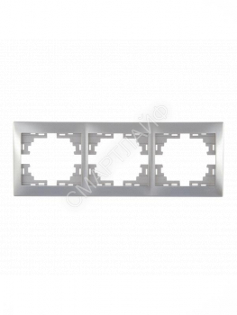 Рамка 3-м Mira горизонт. сер. метал. LEZARD 701-1000-148 - smartlife-ural.ru – Екатеринбург