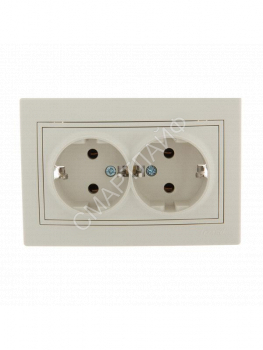 Розетка 2-м СП Mira 16А IP20 с заземл. со вставкой керамика крем. LEZARD 701-0303-127 - smartlife-ural.ru – Екатеринбург