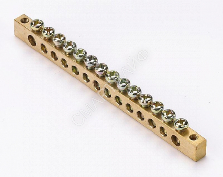 Шина нулевая 14 групп/крепеж по краям 6х9мм DEKraft 32004DEK - smartlife-ural.ru – Екатеринбург