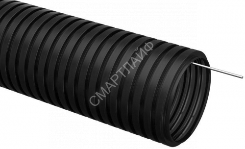 Труба гофрированная ПНД d16мм с протяжкой черн. (уп.100м) IEK CTG20-16-K02-100-1 - smartlife-ural.ru – Екатеринбург