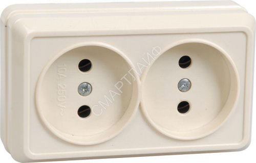Розетка 2-м ОП Октава 10А IP20 без заземл. крем. GENERICA ERO20-K33-10-DC - smartlife-ural.ru – Екатеринбург