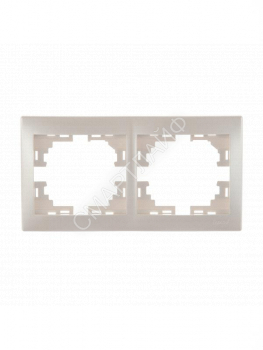 Рамка 2-м Mira горизонт. жемчуж./бел. перламутр. LEZARD 701-3000-147 - smartlife-ural.ru – Екатеринбург