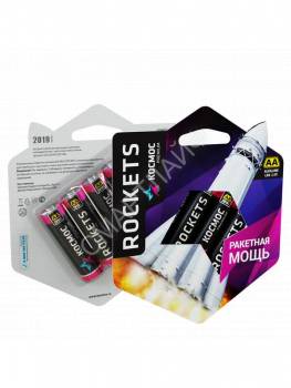 Элемент питания алкалиновый AA/LR6 Kosmos premium ROCKETS (блист.4шт) КОСМОС KOSLR6ROCKETS4BL - smartlife-ural.ru – Екатеринбург