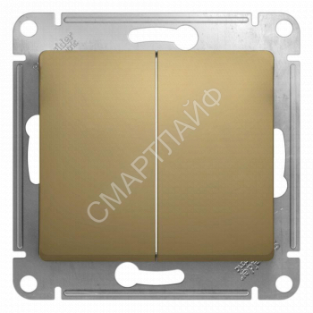 Переключатель проходной 2-кл. СП Glossa 10А IP20 (сх. 6/2) 10AX механизм титан SE GSL000465 - smartlife-ural.ru – Екатеринбург