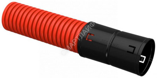 Труба гофрированная двустенная ПНД гибкая d75мм с муфтой красн. (уп.50м) IEK CTG12-075-K04-050-R - smartlife-ural.ru – Екатеринбург