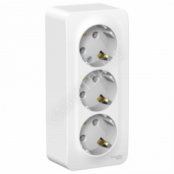 Розетка 3-м ОП Blanca 16А IP20 250В с заземл. без защ. шторок с изолир. пластиной бел. SE BLNRA010311 - smartlife-ural.ru – Екатеринбург