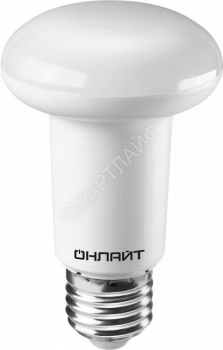 Лампа светодиодная 61 143 OLL-R63-8-230-6.5K-E27 8Вт 6500К холод. бел. E27 800лм 176-264В ОНЛАЙТ 61143 - smartlife-ural.ru – Екатеринбург