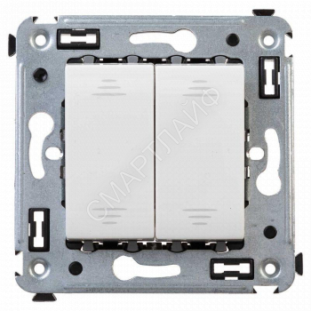 Выключатель 2-кл. 2мод. СП Avanti "Белое облако" 16А IP20 бел. DKC 4400104 - smartlife-ural.ru – Екатеринбург