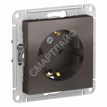 Розетка 1-м СП AtlasDesign 16А IP20 с заземл. механизм мокко SE ATN000643 - smartlife-ural.ru – Екатеринбург