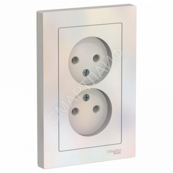 Розетка 2-м СП AtlasDesign 16А IP20 без заземл. в сборе жемчуж. SE ATN000420 - smartlife-ural.ru – Екатеринбург
