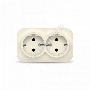 Розетка 2-м ОП 16А IP20 с заземл. сл. кость IONICH 1428 - smartlife-ural.ru – Екатеринбург