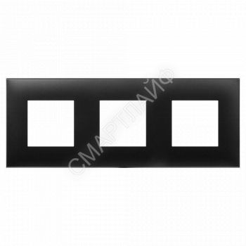 Рамка 3-м 6мод. Avanti "Черный матовый" DKC 4412906 - smartlife-ural.ru – Екатеринбург