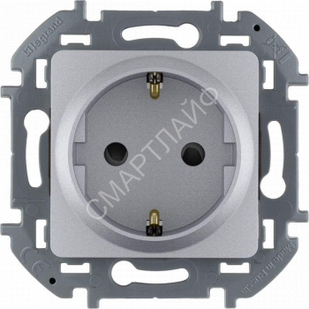 Розетка 1-м СП Inspiria 16А IP20 250В 2P+E защ. шторки немецк. стандарт механизм алюм. IEK 673732 - smartlife-ural.ru – Екатеринбург