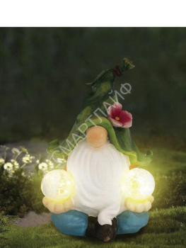 Светильник садовый "Гномик" 21х13х27 тепл. бел. на солнечн. батарее аккум. AA NI-MH 600мА.ч КОСМОС KOC_SOL249_G3 - smartlife-ural.ru – Екатеринбург