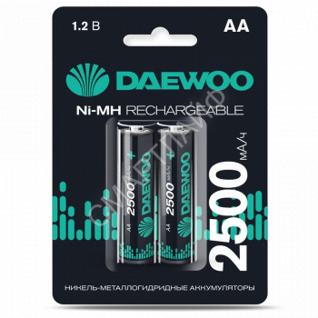 Аккумулятор AA/HR6 1.2В 2500мА.ч Ni-MH BL-2 (уп.2шт) DAEWOO 5043268 - smartlife-ural.ru – Екатеринбург