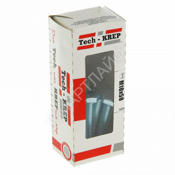 Болт DIN933 с шестигранной головкой М10х50 оцинк. (уп.10шт) Tech-KREP 105217 - smartlife-ural.ru – Екатеринбург