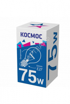 Лампа накаливания 75Вт A50/A55 прозрачная E27 230В КОСМОС LKsmSt55CL75E27v2 - smartlife-ural.ru – Екатеринбург