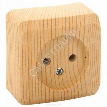 Розетка 1-м ОП Этюд Дача 16А IP20 250В без заземл. без защ. шторок сосна SE PA16-001D - smartlife-ural.ru – Екатеринбург