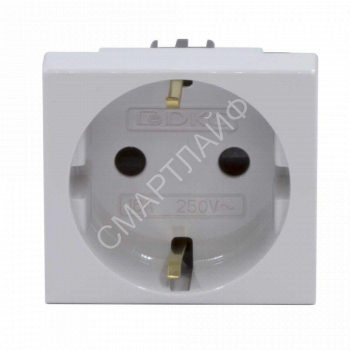 Розетка 1-м 2мод. Viva 16А IP20 2P+E с заземл. защ. шторки сер. DKC 45025 - smartlife-ural.ru – Екатеринбург