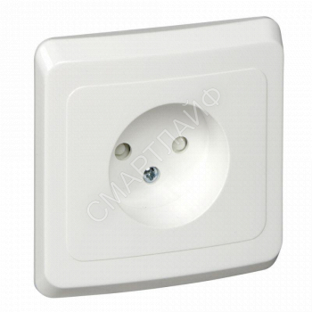Розетка 1-м СП Этюд 16А IP20 250В без заземл. защ. шторки бел. SE PC16-002B - smartlife-ural.ru – Екатеринбург