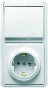 Блок БКВР-034 Бэлла (1-кл. выкл. + евророзетка с защ. шторками) бел. Кунцево 5823 - smartlife-ural.ru – Екатеринбург