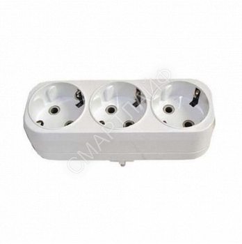 Разветвитель 3-м с заземл. 16А плоский UNIVersal А303 - smartlife-ural.ru – Екатеринбург