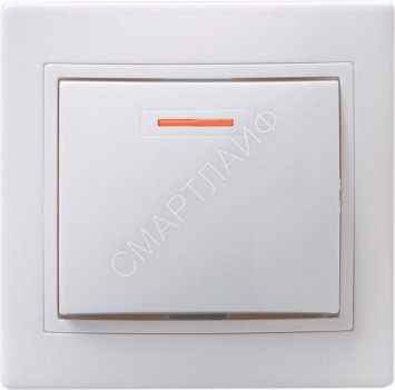 Выключатель 1-кл. СП Кварта 10А IP20 ВС10-1-1-КБ с индикацией бел. GENERICA EVK11-K01-10-DM - smartlife-ural.ru – Екатеринбург