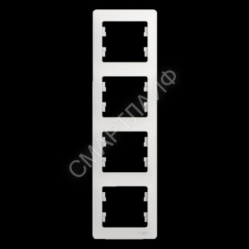 Рамка 4-м Glossa вертикал. бел. SE GSL000108 - smartlife-ural.ru – Екатеринбург