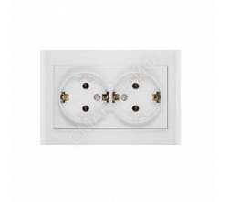 Розетка 2-м СП Бриллиант 16А IP20 с заземл. бел. UNIVersal 7947533 - smartlife-ural.ru – Екатеринбург