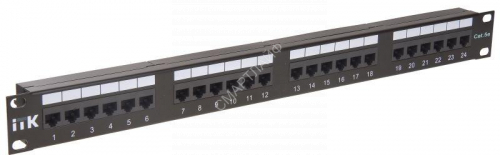 Патч-панель 1U кат.5E UTP 24 порта Dual IDC ITK PP24-1UC5EU-D05 - smartlife-ural.ru – Екатеринбург