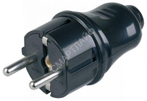 Вилка прямая ВПп10-02-Ст разборная с заземл. контактом 16А черн. IEK EVP10-16-01-K02 - smartlife-ural.ru – Екатеринбург