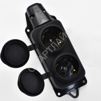 Колодка 2-м 16А IP44 2P+PE 220-240В с защ. крышками каучук LEZARD 106-0400-0110/110 - smartlife-ural.ru – Екатеринбург