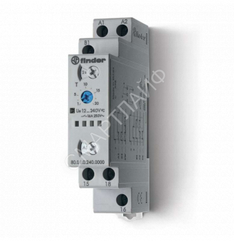 Таймер модульный мультифункциональный (AI DI SW BE CE DE) 12…240В AC/DC 1CO 16А 17.5мм регулировка времени 0.1с…24ч IP20 FINDER 800102400000 - smartlife-ural.ru – Екатеринбург