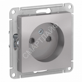 Розетка 1-м СП AtlasDesign 16А IP20 без заземл. защ. шторки механизм алюм. SE ATN000349 - smartlife-ural.ru – Екатеринбург