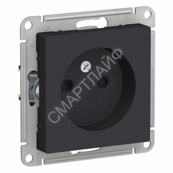 Розетка 1-м СП AtlasDesign 16А IP20 без заземл. защ. шторки механизм карбон SE ATN001049 - smartlife-ural.ru – Екатеринбург