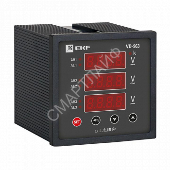 Вольтметр цифровой VD-963 на панель 96х96 трехфазный EKF vd-963 - smartlife-ural.ru – Екатеринбург
