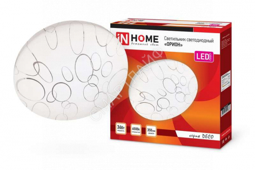 Светильник светодиодный DECO ОРИОН 36Вт 6500К 3240лм 230В 380х55мм IN HOME 4690612025087 - smartlife-ural.ru – Екатеринбург