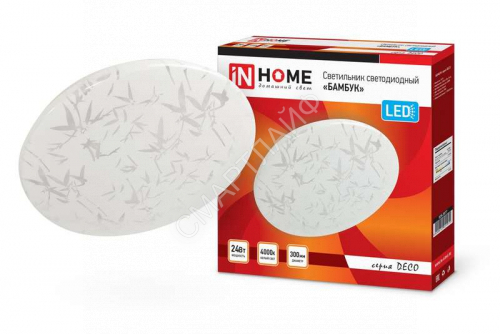Светильник светодиодный DECO БАМБУК 24Вт 4000К 2160лм 230В 330х55мм IN HOME 4690612021911 - smartlife-ural.ru – Екатеринбург