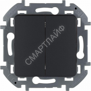 Выключатель 2-кл. Inspiria 10А IP20 250В 10AX механизм антрацит IEK 673623 - smartlife-ural.ru – Екатеринбург